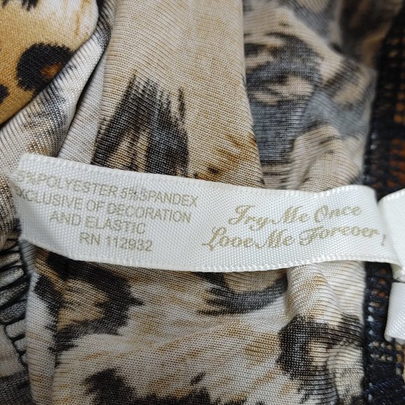 ANIMAL PRINT HALTER DRESS BY CRISTINALOVE SIZE S-M - Picture 7 of 8